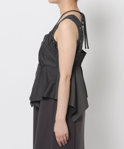 HARE（ハレ）の「2Pビスチェレイヤーキャミワンピース(HARE)（ワンピース・レディース・グレー/ブラック・FREE）」の7枚目の写真