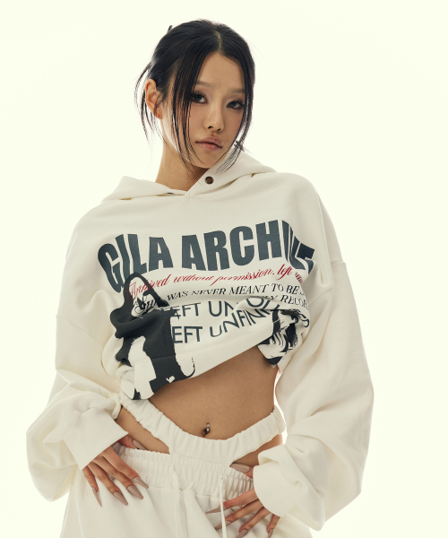 gilaarchive パーカー トップス TWICE GIRL OVER SIZE HOODED_WHITE（パーカー）｜GILAARCHIVE（ギラ