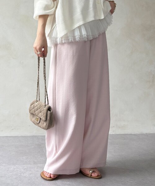 DouDou(ドゥドゥ)の「【WEB限定】タンブラーブッチャーイージーパンツ(その他パンツ・レディース・ライトグレー/ピンク/ブラウン/グレー・FREE)」の4枚目の写真