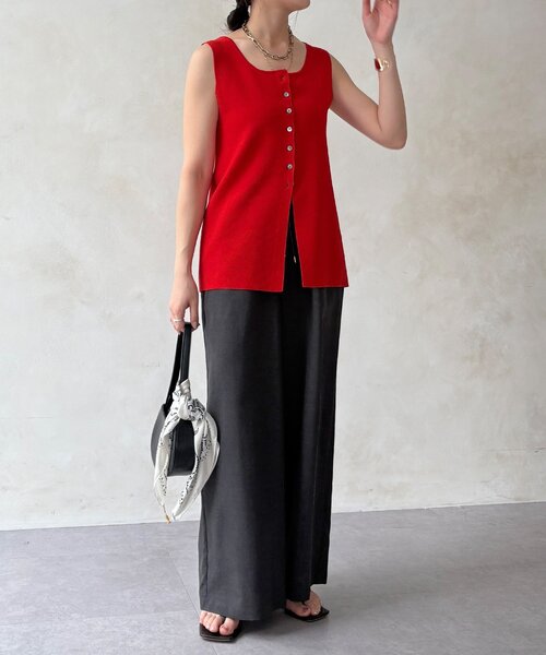 DouDou(ドゥドゥ)の「【WEB限定】タンブラーブッチャーイージーパンツ(その他パンツ・レディース・ライトグレー/ピンク/ブラウン/グレー・FREE)」の5枚目の写真