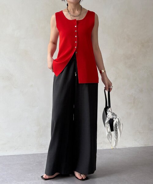 DouDou(ドゥドゥ)の「【WEB限定】タンブラーブッチャーイージーパンツ(その他パンツ・レディース・ライトグレー/ピンク/ブラウン/グレー・FREE)」の6枚目の写真