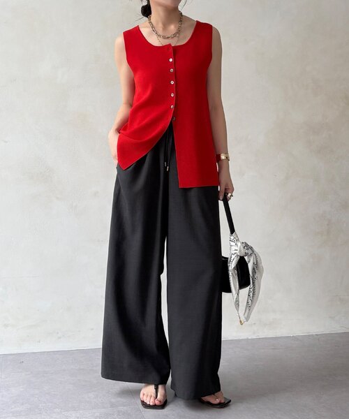 DouDou(ドゥドゥ)の「【WEB限定】タンブラーブッチャーイージーパンツ(その他パンツ・レディース・ライトグレー/ピンク/ブラウン/グレー・FREE)」の7枚目の写真