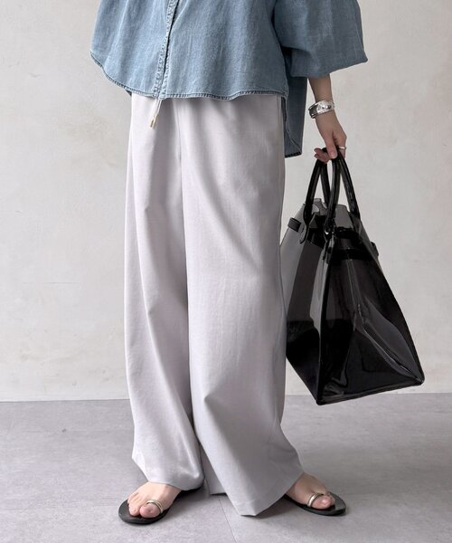 DouDou(ドゥドゥ)の「【WEB限定】タンブラーブッチャーイージーパンツ(その他パンツ・レディース・ライトグレー/ピンク/ブラウン/グレー・FREE)」の21枚目の写真