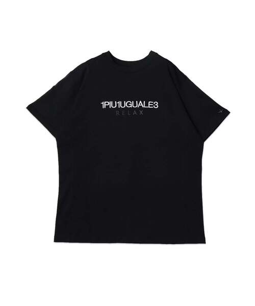 1PIU1UGUALE3 RELAX (ウノピゥウノウグァーレトレ リラックス)の「【1PIU1UGUALE3】 REVERSE PRINT TEE ブランドロゴプリント Tシャツ(Tシャツ/カットソー・メンズ・ホワイト/ブラック・3/2/4)」の1枚目の写真