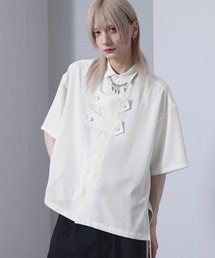 front button shirt / フロントボタンシャツ【黒色コラボ】