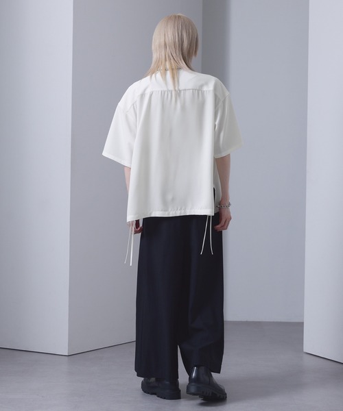 EMMA CLOTHES(エマクローズ)の「front button shirt / フロントボタンシャツ【黒色コラボ】(シャツ/ブラウス・メンズ・ブラック/ホワイト・S/M)」の19枚目の写真