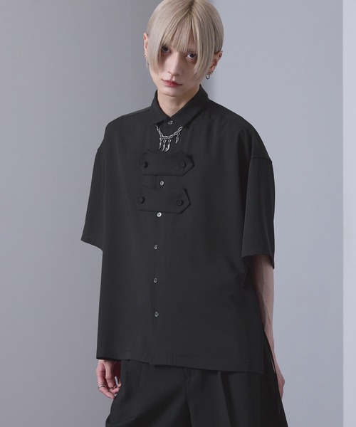 EMMA CLOTHES(エマクローズ)の「front button shirt / フロントボタンシャツ【黒色コラボ】(シャツ/ブラウス・メンズ・ブラック/ホワイト・S/M)」の20枚目の写真