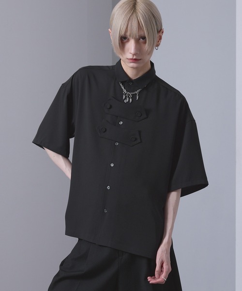 EMMA CLOTHES(エマクローズ)の「front button shirt / フロントボタンシャツ【黒色コラボ】(シャツ/ブラウス・メンズ・ブラック/ホワイト・S/M)」の22枚目の写真