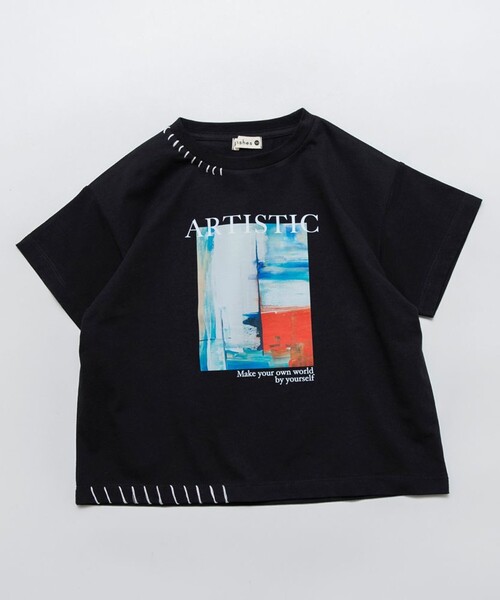 BRANSHES（ブランシェス）の「フォトグラフィック半袖Tシャツ（Tシャツ/カットソー・キッズ・アイボリー/ブラック・100/150/130/140/120/110）」の2枚目の写真