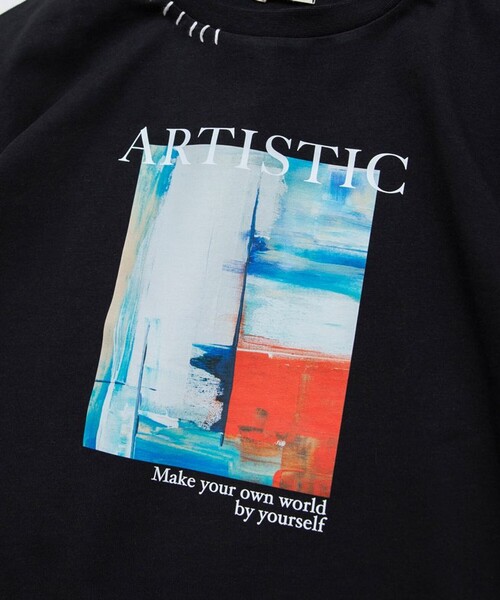 BRANSHES（ブランシェス）の「フォトグラフィック半袖Tシャツ（Tシャツ/カットソー・キッズ・アイボリー/ブラック・100/150/130/140/120/110）」の9枚目の写真