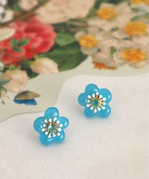 カラービジュフラワーピアス