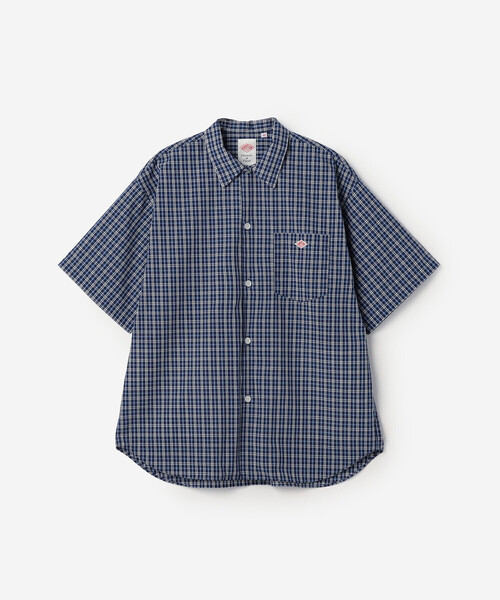 DANTON（ダントン）の「DANTON | ボイルポプリン 半袖ワークシャツ MEN（シャツ/ブラウス・メンズ・ブルー系その他5/グリーン系その他/グリーン系その他2・42/40）」の3枚目の写真