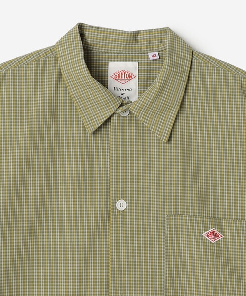 DANTON（ダントン）の「DANTON | ボイルポプリン 半袖ワークシャツ MEN（シャツ/ブラウス・メンズ・ブルー系その他5/グリーン系その他/グリーン系その他2・42/40）」の6枚目の写真