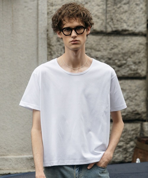 LURAKU（ルラク）の「【LURAKU】Loose Neck Cropped Tee / ルーズ