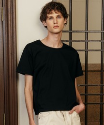 LURAKU（ルラク）の「【LURAKU】Loose Neck Cropped Tee / ルーズネッククロップドTシャツ（Tシャツ/カットソー）」