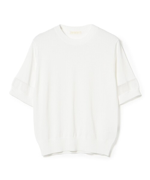 BEAMS HEART(ビームスハート)の「ウォッシャブル ニット Tシャツ(ニット/セーター・レディース・オフホワイト/ブラック/パープル系その他4・FREE)」の1枚目の写真