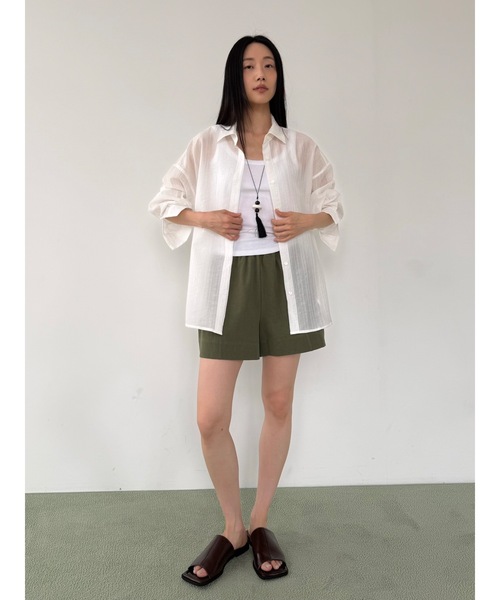 Didot.showroom（ディドット ショールーム）の「シルキーストライプシャツ（シャツ/ブラウス・レディース・グレー/ピンク/アイボリー・FREE）」の15枚目の写真