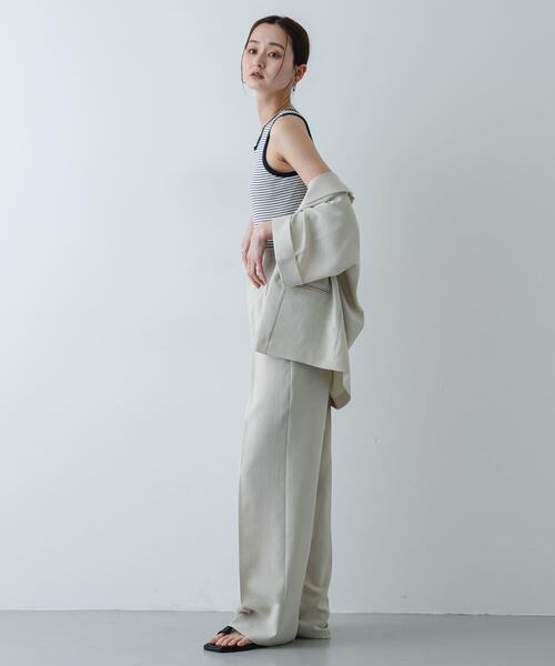 SENSE OF PLACE by URBAN RESEARCH（センスオブプレイスバイアーバンリサーチ）の「『別注』Healthknit×SENSE OF PLACE ボーダータンクトップ（タンクトップ・レディース・イエロー系その他/ホワイト系その他/ブルー系その他・ONE）」の9枚目の写真