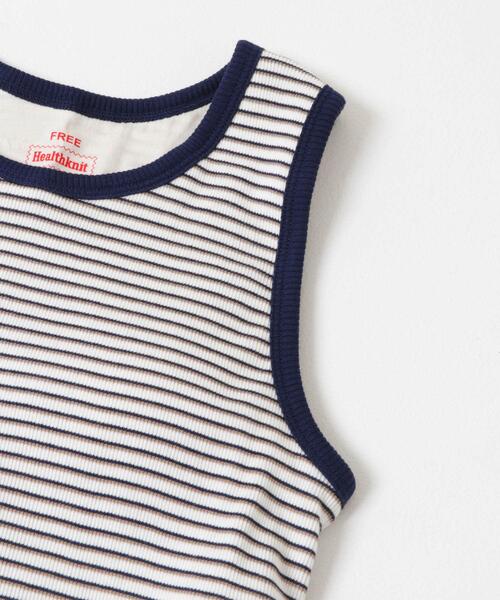 SENSE OF PLACE by URBAN RESEARCH（センスオブプレイスバイアーバンリサーチ）の「『別注』Healthknit×SENSE OF PLACE ボーダータンクトップ（タンクトップ・レディース・イエロー系その他/ホワイト系その他/ブルー系その他・ONE）」の11枚目の写真
