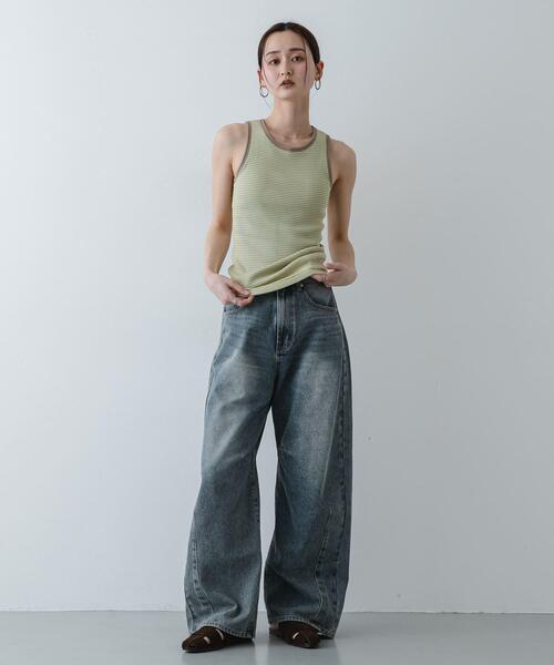 別注』Healthknit×SENSE OF PLACE ボーダータンクトップ（タンクトップ