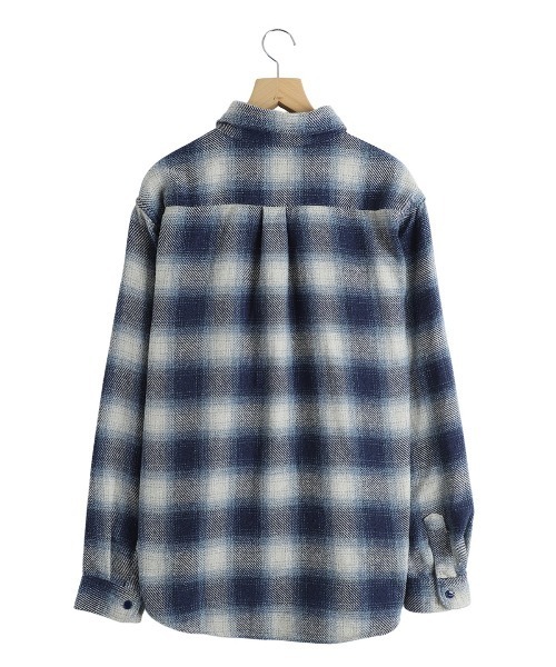 REMI RELIEF NAVY LABEL（レミレリーフネイビーレーベル）の「REMI RELIEF NAVY LABEL / レミレリーフ ネイビーレーベル：ジャズネップチェックSH：RN29373072AK[STD]（シャツ/ブラウス・メンズ・ブルー・L/M）」の7枚目の写真