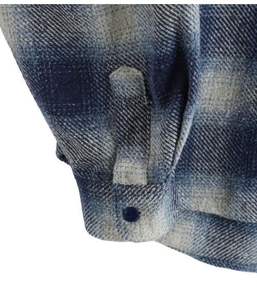 REMI RELIEF NAVY LABEL（レミレリーフネイビーレーベル）の「REMI RELIEF NAVY LABEL / レミレリーフ ネイビーレーベル：ジャズネップチェックSH：RN29373072AK[STD]（シャツ/ブラウス・メンズ・ブルー・L/M）」の5枚目の写真