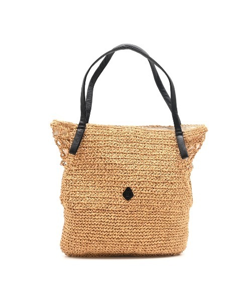 CLEDRAN(クレドラン)の「【ペーパー × 羊革】CL3958 HAND&WORK PAPER SIDE PATTERN TOTE(かごバッグ・レディース・ブラック/ダークベージュ・FREE)」の14枚目の写真