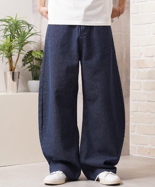 セール】リップデニム&ヒッコリー バレルレッグパンツ / Rip Denim
