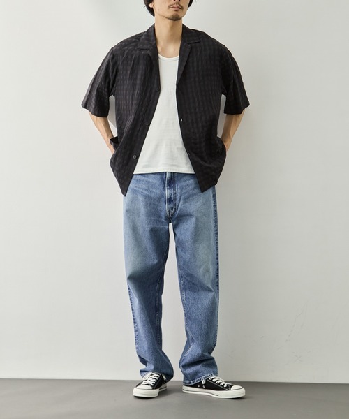 CITY TOKYO(シティトウキョウ)の「【CITY TOKYO】ギンガムサッカー シャツジャケット(シャツ/ブラウス・メンズ・ブラック/チェック・1/2)」の3枚目の写真
