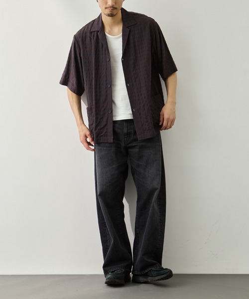 CITY TOKYO(シティトウキョウ)の「【CITY TOKYO】ギンガムサッカー シャツジャケット(シャツ/ブラウス・メンズ・ブラック/チェック・1/2)」の8枚目の写真