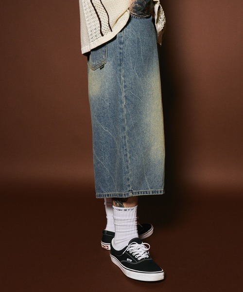 Subciety(サブサエティ)の「USA cotton denim shorts(デニムパンツ・メンズ・インディゴブルー/ブラック・MEDIUM/LARGE)」の10枚目の写真