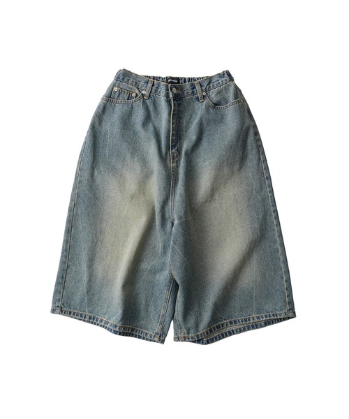 Subciety(サブサエティ)の「USA cotton denim shorts(デニムパンツ・メンズ・インディゴブルー/ブラック・MEDIUM/LARGE)」の3枚目の写真