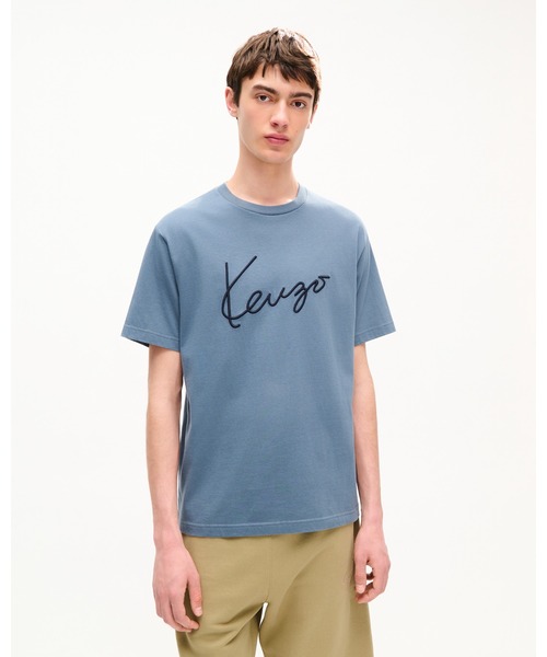KENZO(ケンゾー)の「'KENZO Signature' エンブロイダリー Tシャツ イン コットン(Tシャツ/カットソー・メンズ・グレー系その他・MEDIUM/X-SMALL/LARGE/SMALL)」の2枚目の写真