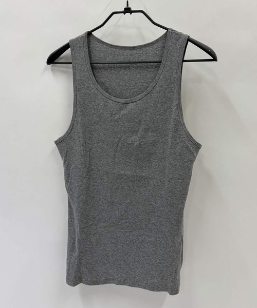 FashionBerry(ファッションベリー)の「リブタンクトップ|ベーシック|綿100%|フィットシルエット|無地|インナー対応|MEN’S BASIC TANK(タンクトップ・メンズ・ネイビー/ブラック/ホワイト/グレー・M/L/LL/3L)」の6枚目の写真