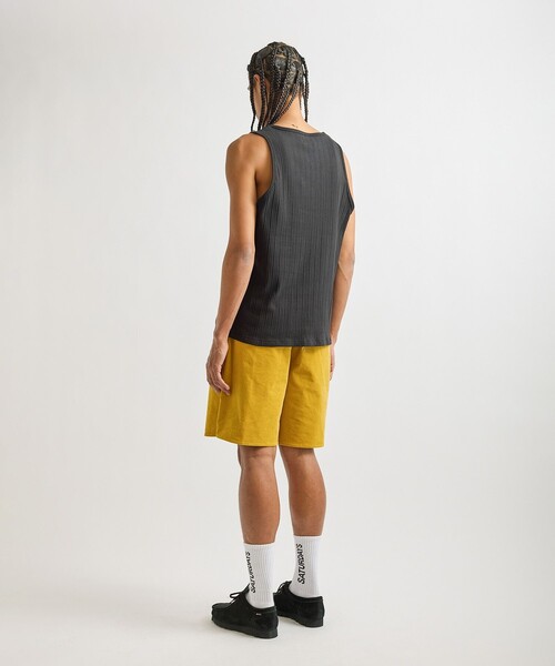 Saturdays NYC(サタデーズ ニューヨークシティ )の「Venice Rib Tank(タンクトップ・メンズ・チャコールグレー/キナリ/ブラック・L/M/S/XL)」の18枚目の写真