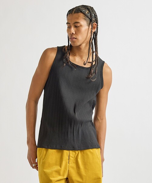 Saturdays NYC(サタデーズ ニューヨークシティ )の「Venice Rib Tank(タンクトップ・メンズ・チャコールグレー/キナリ/ブラック・L/M/S/XL)」の11枚目の写真