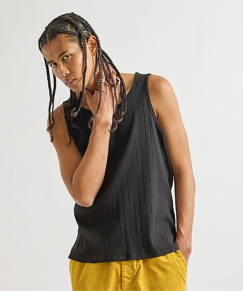 Saturdays NYC(サタデーズ ニューヨークシティ )の「Venice Rib Tank(タンクトップ・メンズ・チャコールグレー/キナリ/ブラック・L/M/S/XL)」の12枚目の写真