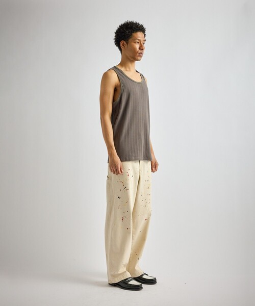 Saturdays NYC(サタデーズ ニューヨークシティ )の「Venice Rib Tank(タンクトップ・メンズ・チャコールグレー/キナリ/ブラック・L/M/S/XL)」の21枚目の写真