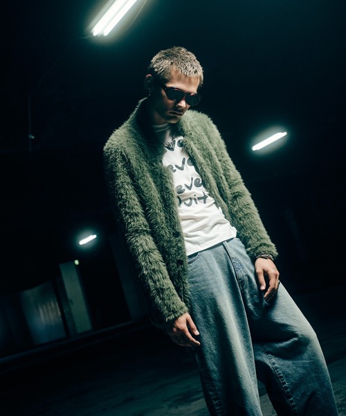 glamb（グラム）の「Never Quit Cutsew / ネバークイットカットソー（Tシャツ/カットソー・メンズ・ホワイト/ブラック/カーキ・S/M/L）」の9枚目の写真