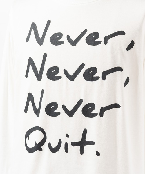 glamb（グラム）の「Never Quit Cutsew / ネバークイットカットソー（Tシャツ/カットソー・メンズ・ホワイト/ブラック/カーキ・S/M/L）」の10枚目の写真
