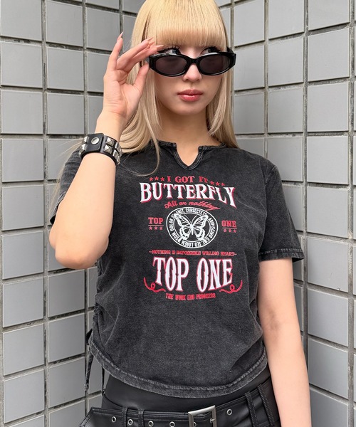 Figments(フィグメンツ)の「サイドギャザーピグメントT(Tシャツ/カットソー・レディース・その他2/その他1・FREE)」の13枚目の写真