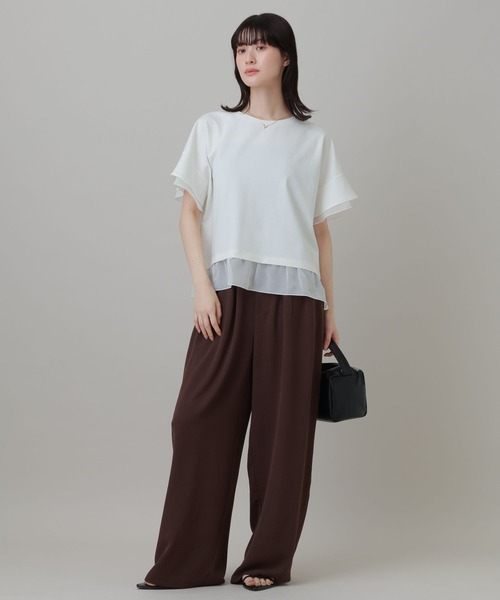 LAKOLE(ラコレ)の「<接触冷感>シアー切替T / 668342(Tシャツ/カットソー・レディース・オフホワイト/ブラック/チャコール/ホワイト・FREE)」の11枚目の写真