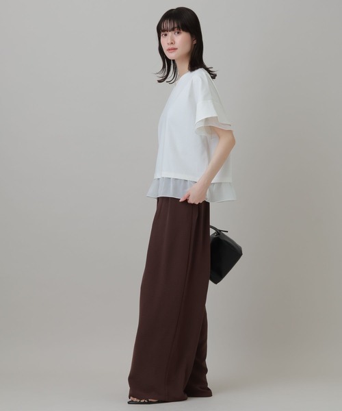 LAKOLE(ラコレ)の「<接触冷感>シアー切替T / 668342(Tシャツ/カットソー・レディース・オフホワイト/ブラック/チャコール/ホワイト・FREE)」の12枚目の写真