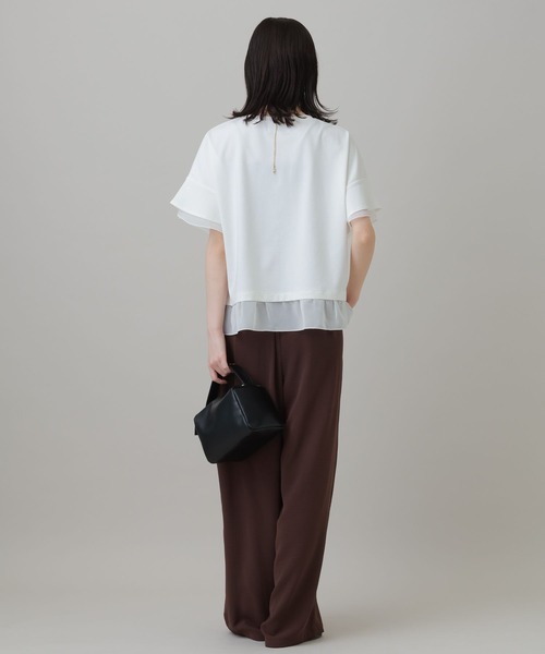 LAKOLE(ラコレ)の「<接触冷感>シアー切替T / 668342(Tシャツ/カットソー・レディース・オフホワイト/ブラック/チャコール/ホワイト・FREE)」の13枚目の写真