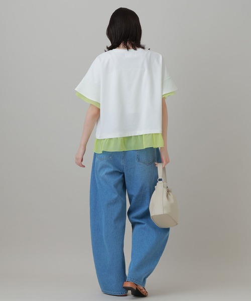 LAKOLE(ラコレ)の「<接触冷感>シアー切替T / 668342(Tシャツ/カットソー・レディース・オフホワイト/ブラック/チャコール/ホワイト・FREE)」の18枚目の写真