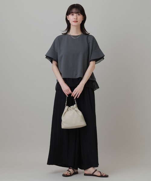 LAKOLE(ラコレ)の「<接触冷感>シアー切替T / 668342(Tシャツ/カットソー・レディース・オフホワイト/ブラック/チャコール/ホワイト・FREE)」の22枚目の写真