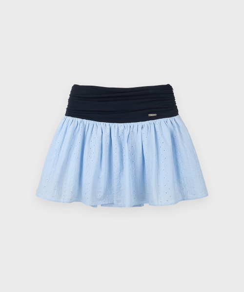 SINOON（シヌーン）の「Eyelet Mix Flare Skirt (Blue)（スカート・レディース・ブルー・MEDIUM/SMALL）」の5枚目の写真