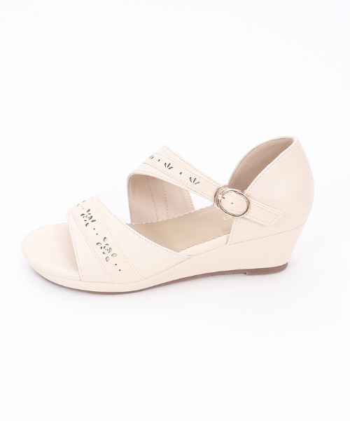 axes femme(アクシーズファム)の「カットワークアシメサンダル(サンダル・レディース・キナリ/ブラック・MEDIUM/LARGE)」の5枚目の写真