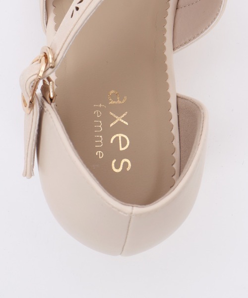 axes femme(アクシーズファム)の「カットワークアシメサンダル(サンダル・レディース・キナリ/ブラック・MEDIUM/LARGE)」の10枚目の写真