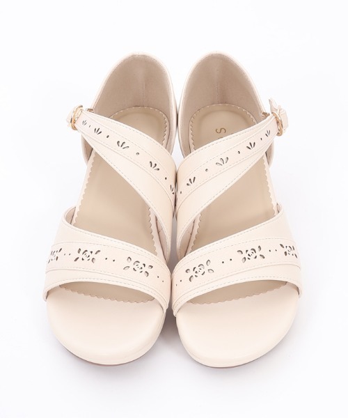 axes femme(アクシーズファム)の「カットワークアシメサンダル(サンダル・レディース・キナリ/ブラック・MEDIUM/LARGE)」の12枚目の写真